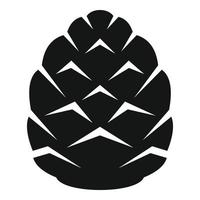 icono de cono de pino de plástico, estilo simple vector