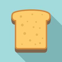 Tasty toast icon, flat style vector