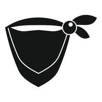 icono de bandana de vaquero, estilo simple vector