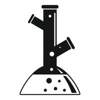 Lab flask icon, simple style vector