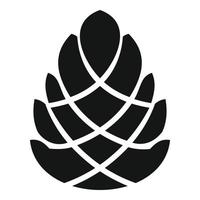 Decoration pine cone icon, simple style vector