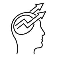 Control mind icon, outline style vector