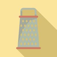 Kitchen grater icon, flat style vector