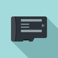 Phone micro sd card icon, flat style vector