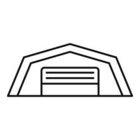 Empty hangar icon, outline style vector