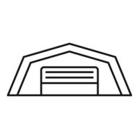 Empty hangar icon, outline style vector