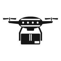 Turbine drone delivery icon, simple style vector