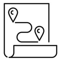 Exhibition center map icon, outline style vector