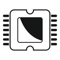 Phone processor icon, simple style vector