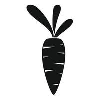 icono de zanahoria fresca, estilo simple vector