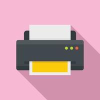 Home printer icon, flat style vector