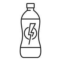 icono de lata de bebida energética, estilo de esquema vector