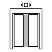 Floor elevator icon, outline style vector