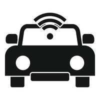 icono de wifi de coche, estilo simple vector