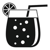 Cocktail glass icon, simple style vector