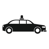 Police car icon, simple style vector