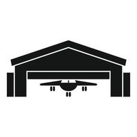 Hangar building icon, simple style vector