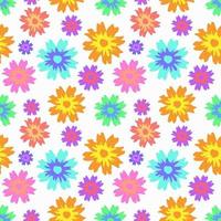 Colorful flowers seamless pattern background design. Vector illustration. Eps10