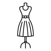 icono de maniquí de vestido de tienda, estilo de contorno vector