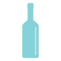 Empty bottle icon, flat style vector