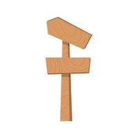 wooden board, wooden arrow direction, pointer road sign vector