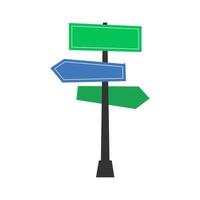 flat direction sign, arrow road sign vector