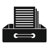 Request archive folder icon, simple style vector