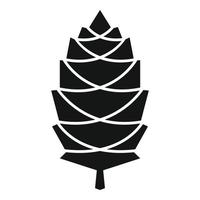 Pine cone icon, simple style vector