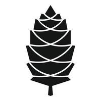 Pine cone icon, simple style vector