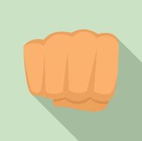 Hand fist icon, flat style vector