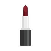 icono de lápiz labial cosmético, estilo plano vector