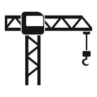 Hook crane icon, simple style vector