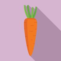 Vitamin carrot icon, flat style vector