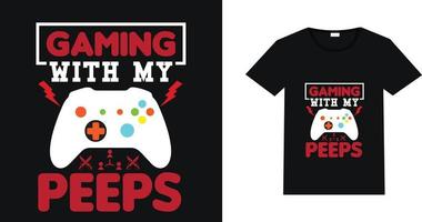 The Gaming T Shirt Design vector