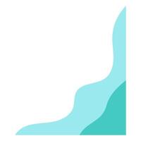 Wavy Abstract Corner With Pastel Color vector
