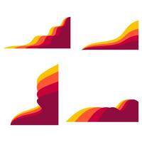 Stock Modern Wavy Corner Shape Element Vector