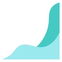 Wavy Abstract Corner With Pastel Color vector