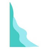 Wavy Abstract Corner With Pastel Color vector