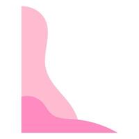 Wavy Abstract Corner With Pastel Color vector