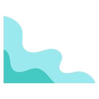 Wavy Abstract Corner With Pastel Color vector