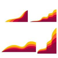 Stock Modern Wavy Corner Shape Element Vector