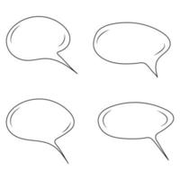 Stock comic line speech Bubble Icon vector