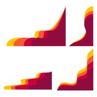 Stock Modern Wavy Corner Shape Element Vector