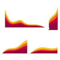 Stock Modern Wavy Corner Shape Element Vector