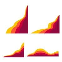 Stock Modern Wavy Corner Shape Element Vector