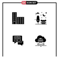 Solid Glyph Pack of Universal Symbols of architecture sms bench chat think Editable Vector Design Elements