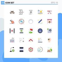 Set of 25 Modern UI Icons Symbols Signs for opening ceremony art business folder Editable Vector Design Elements