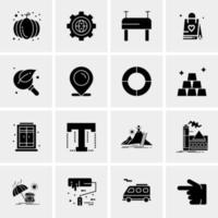 16 iconos de negocios universales vector ilustración de icono creativo para usar en proyectos relacionados con la web y dispositivos móviles