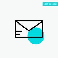 Mail Email School turquoise highlight circle point Vector icon