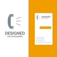 responder llamada atención al cliente atención al cliente diseño de logotipo gris y plantilla de tarjeta de visita vector